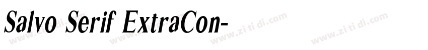 Salvo Serif ExtraCon字体转换